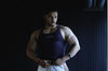Ribbed Tank Top Dark Ocean Blue