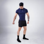 ZYAVE Men's Navy Compression T-Shirt - Front View