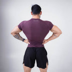 ZYAVE Men's Plum Compression T-Shirt - Back View